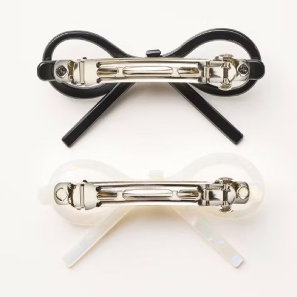 Set of 2: Kate Spade x Target Black Hair Claw Clip + 2 Bow Barrettes, NWT - Picture 6 of 6